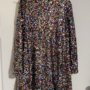 Boutique Multicolor Sequin Dress